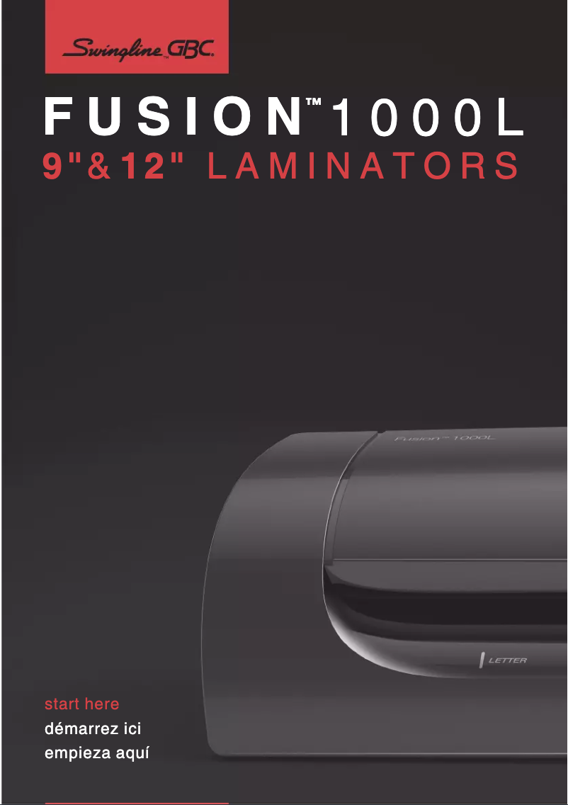 Page 1 of the manual User Manual Swingline Fusion 1000L