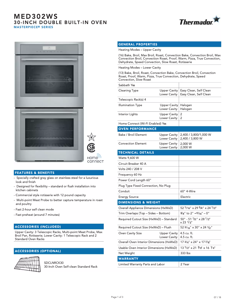 First page image of the manual for MED302WS