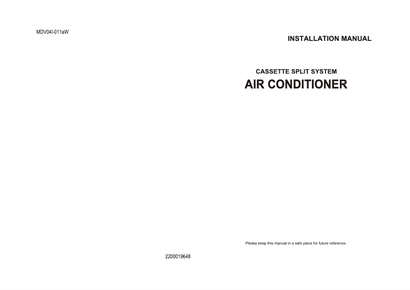First page image of the manual for MCB09HRN2
