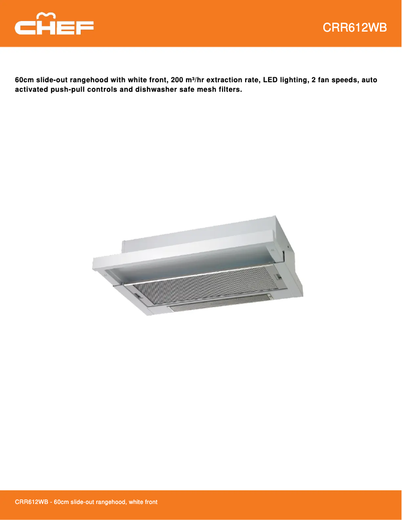 First page image of the manual for CRR612WB