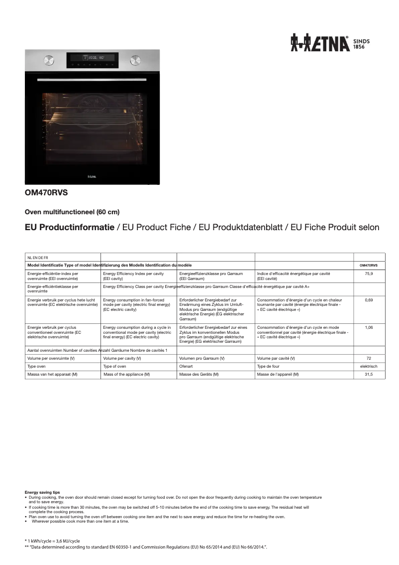 First page image of the manual for CM450RVS