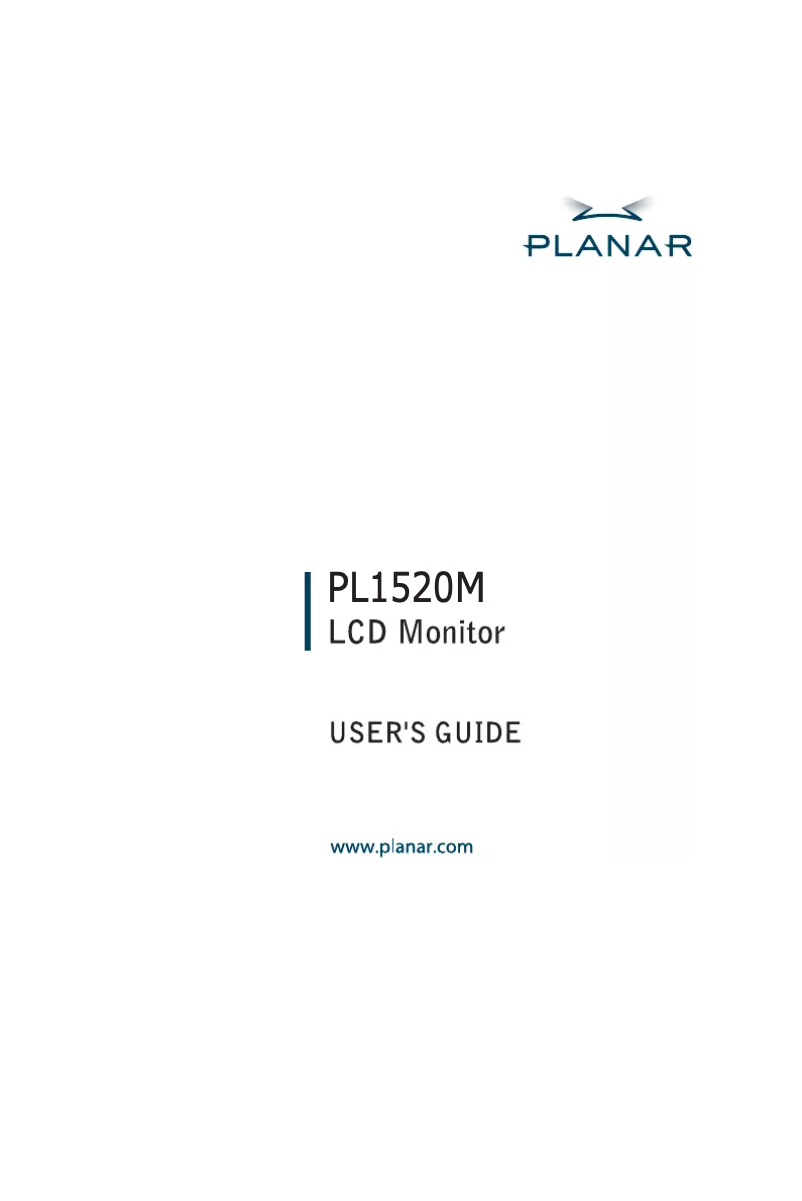 Page 1 of the manual User Manual Planar PL1520M