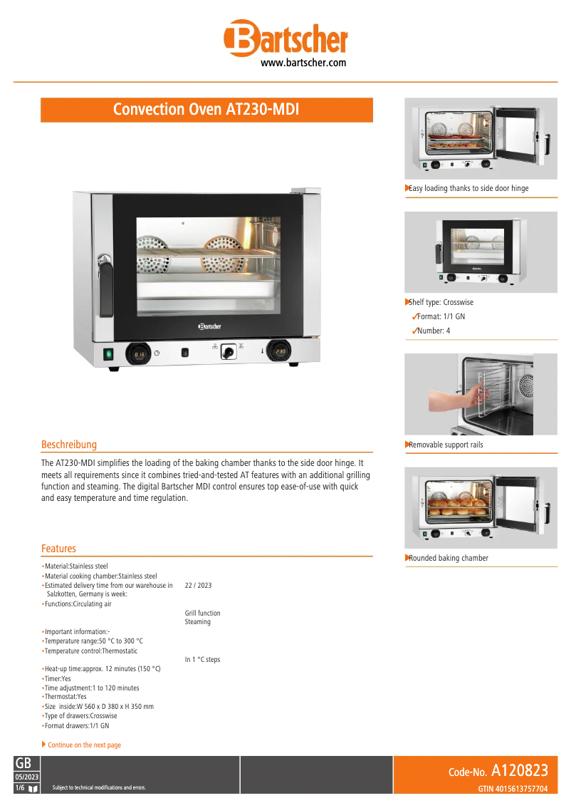 First page image of the manual for AT230-MDI