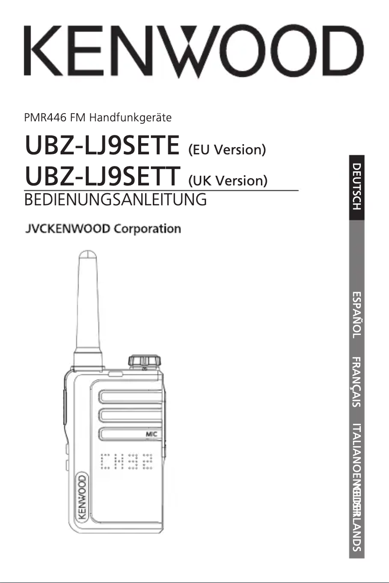 Page 1 de la notice Manuel utilisateur Kenwood UBZ-LJ9SET