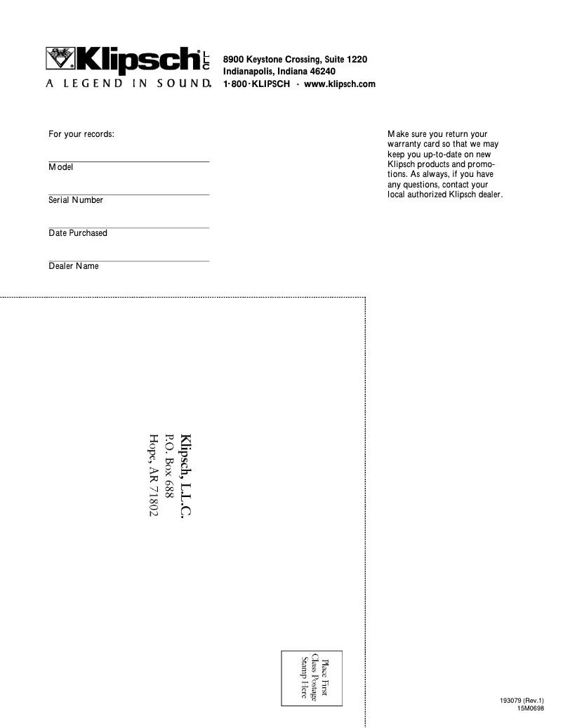 First page image of the manual for KSF C5