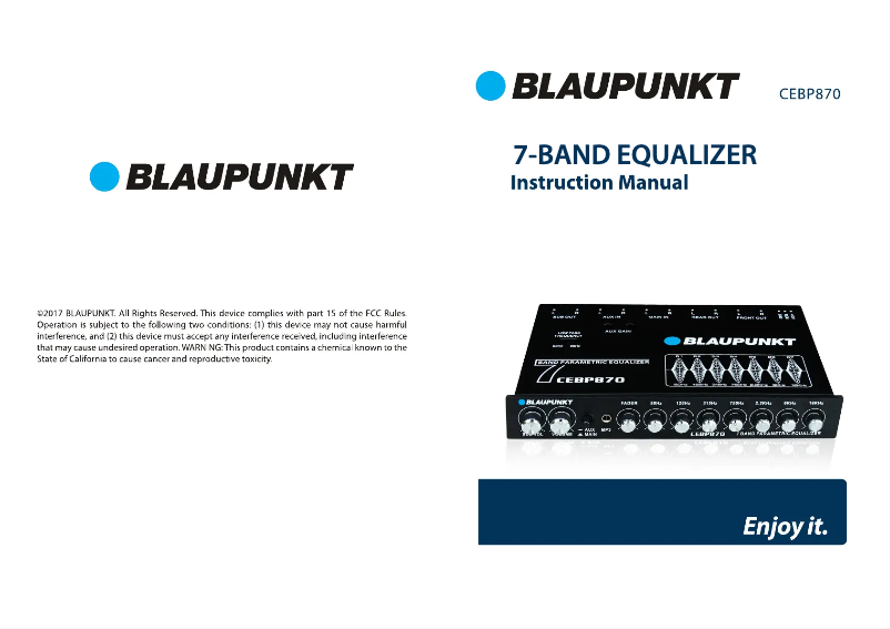 Page 1 of the manual User Manual Blaupunkt CEBP870