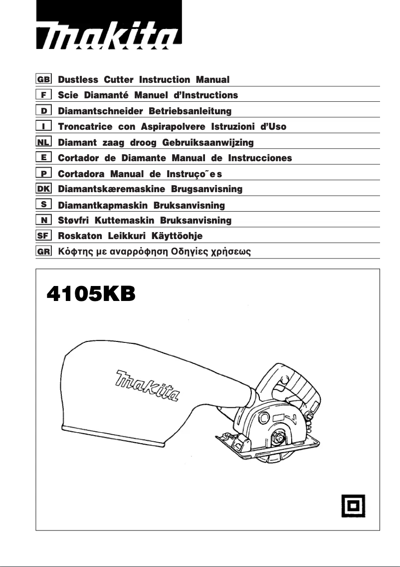 Page 1 of the manual User Manual Makita 4105KB