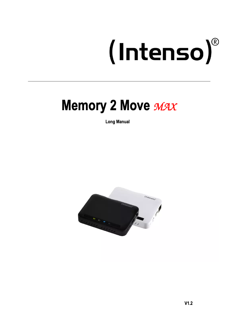 Page 1 of the manual User Manual Intenso 7405500