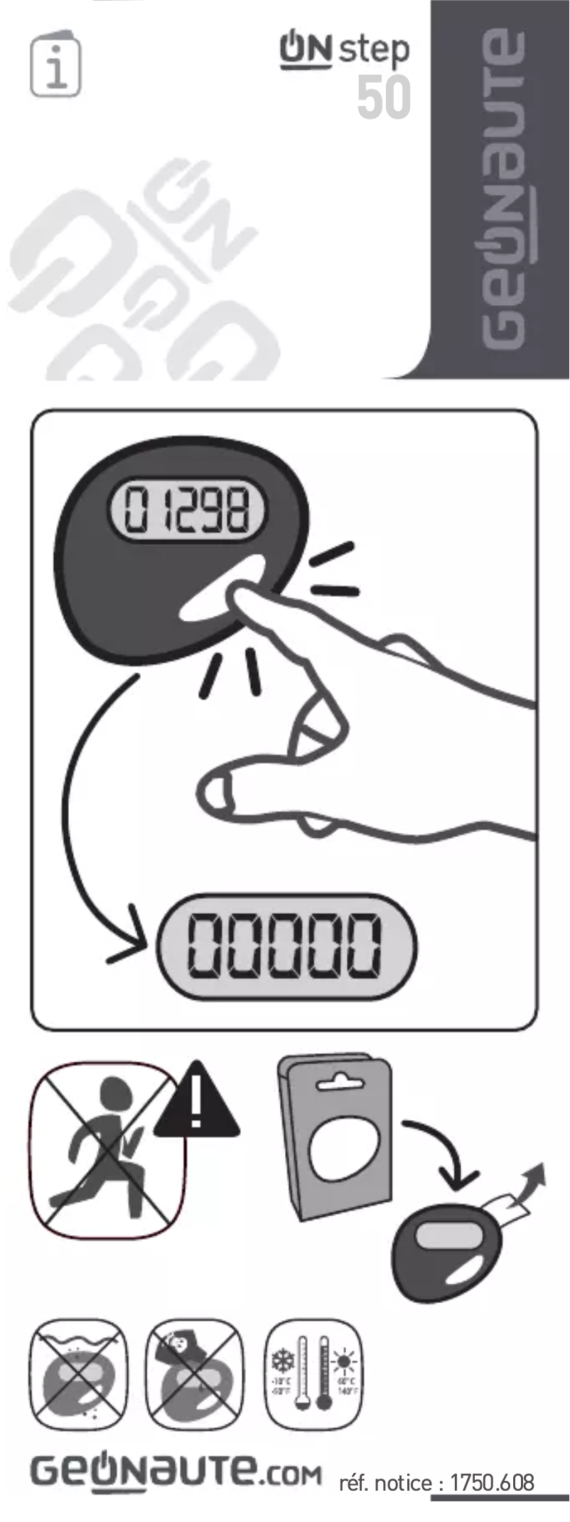 Page 1 de la notice Manuel utilisateur Domyos ONstep 50