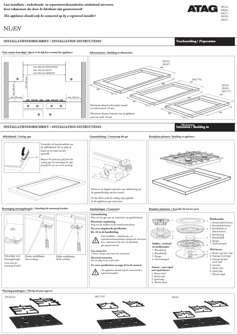 First page image of the manual for HG6292CA