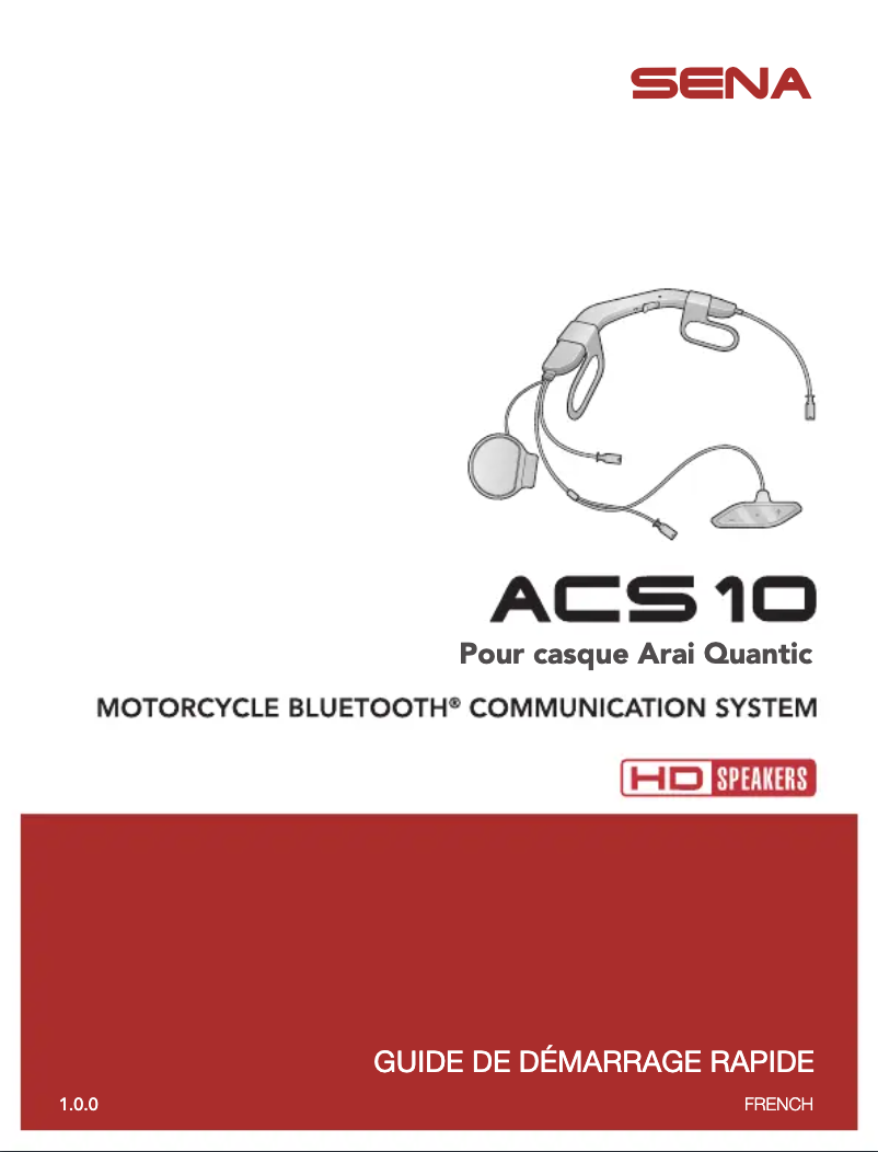 Page 1 of the manual Quick Start Guide Sena ACS10