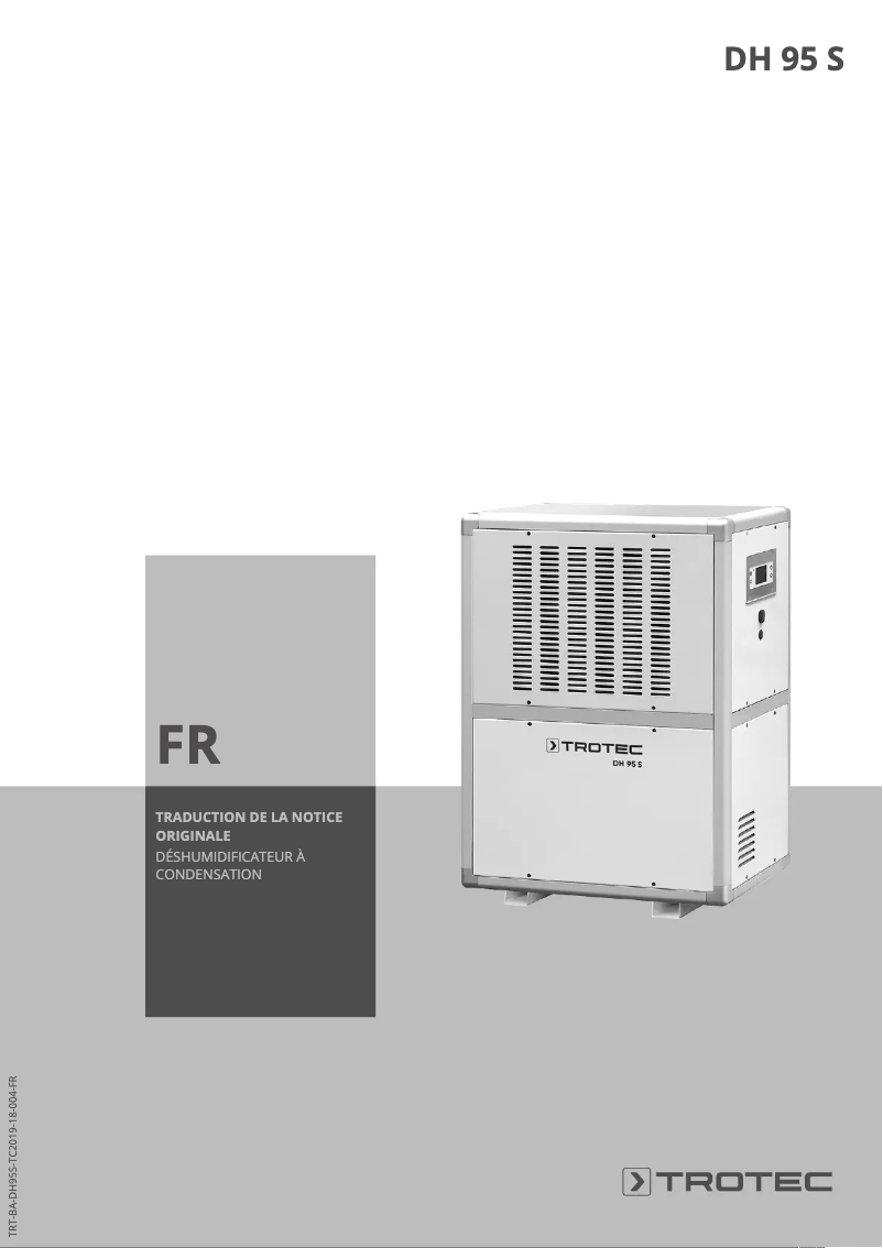 Page 1 of the manual User Manual Trotec DH 95 S