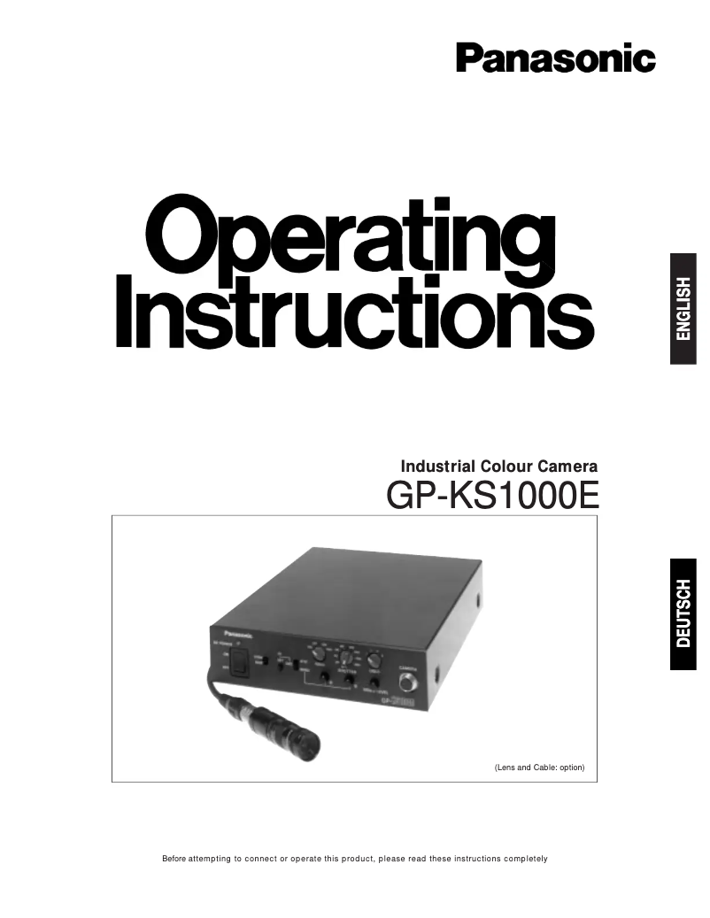 First page image of the manual for GP-KS1000E