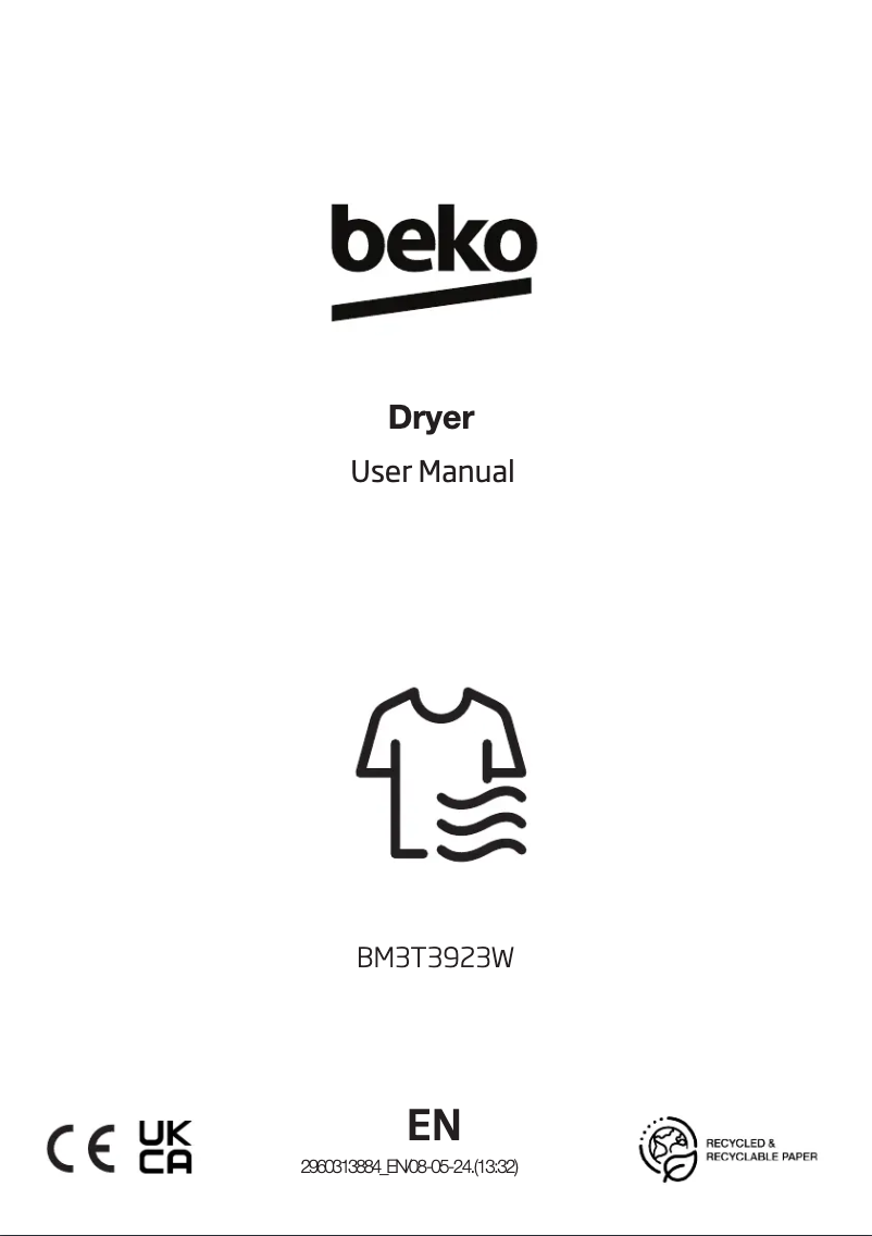 Page 1 of the manual User Manual Beko BM3T3923W