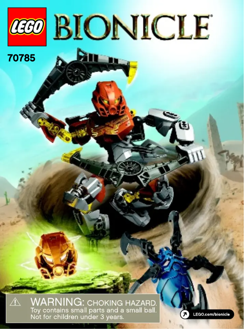 First page image of the manual for Bionicle 70785