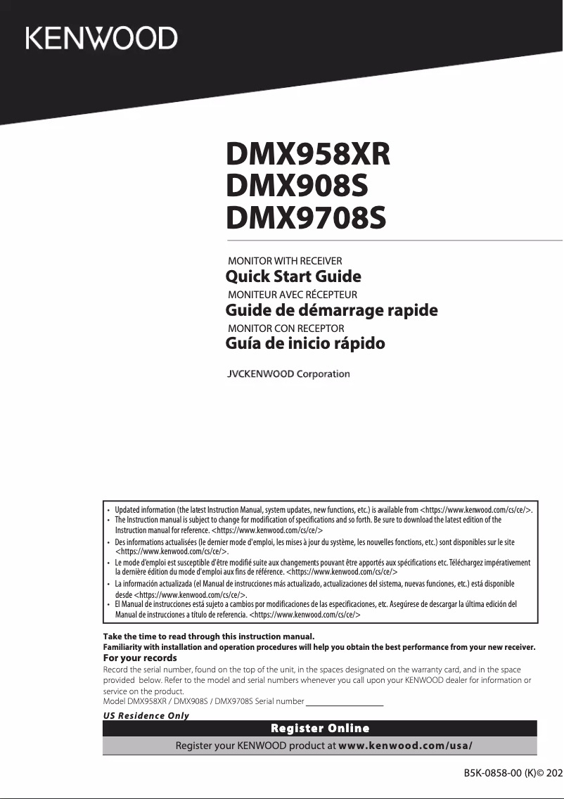 First page image of the manual for DMX908S