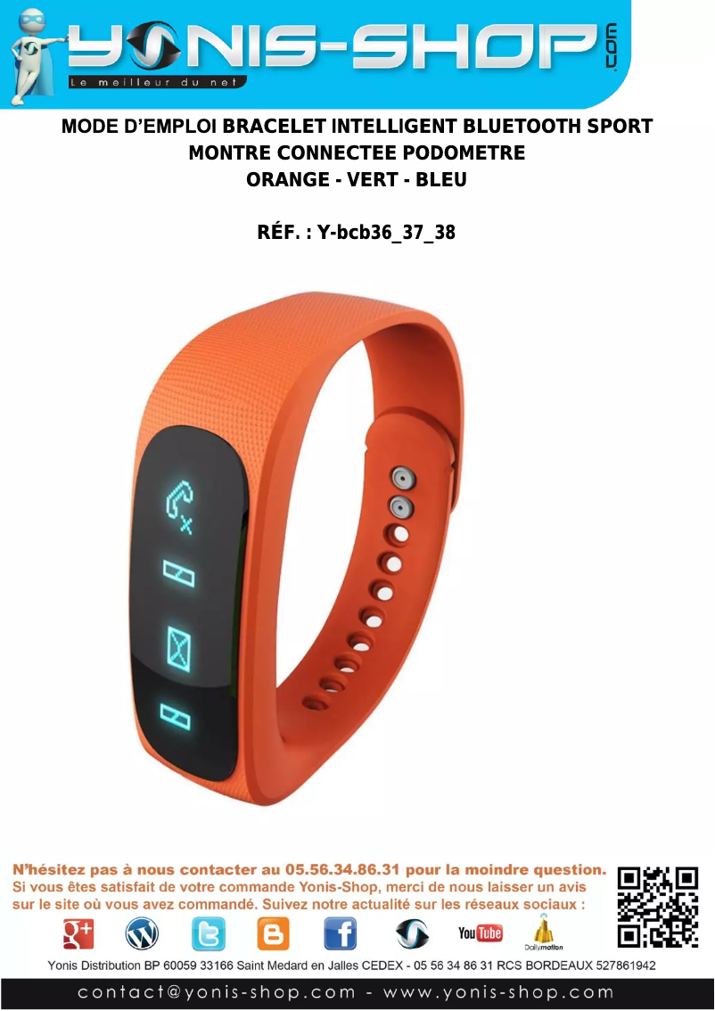 First page image of the manual for Y-BCB36