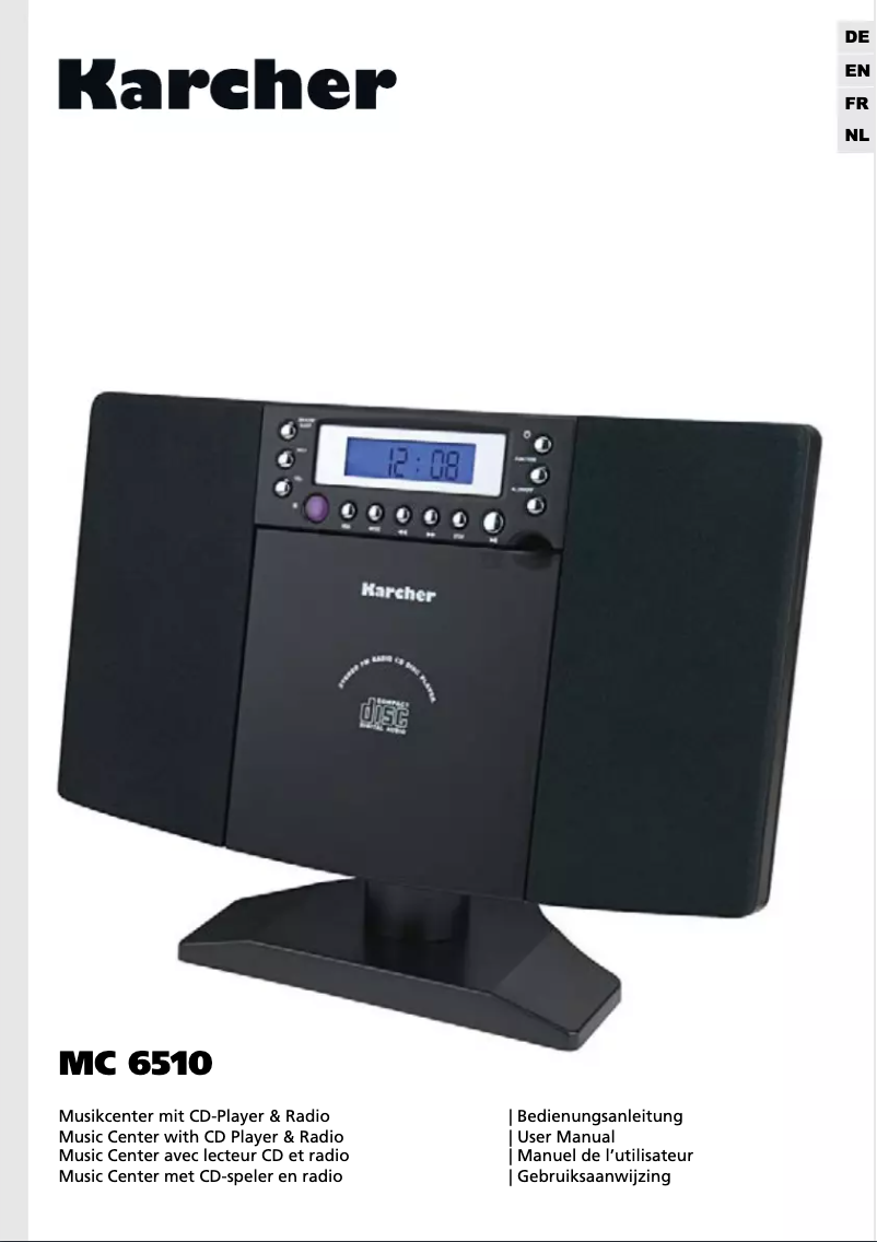 Page 1 of the manual User Manual Karcher Audio MC 6510