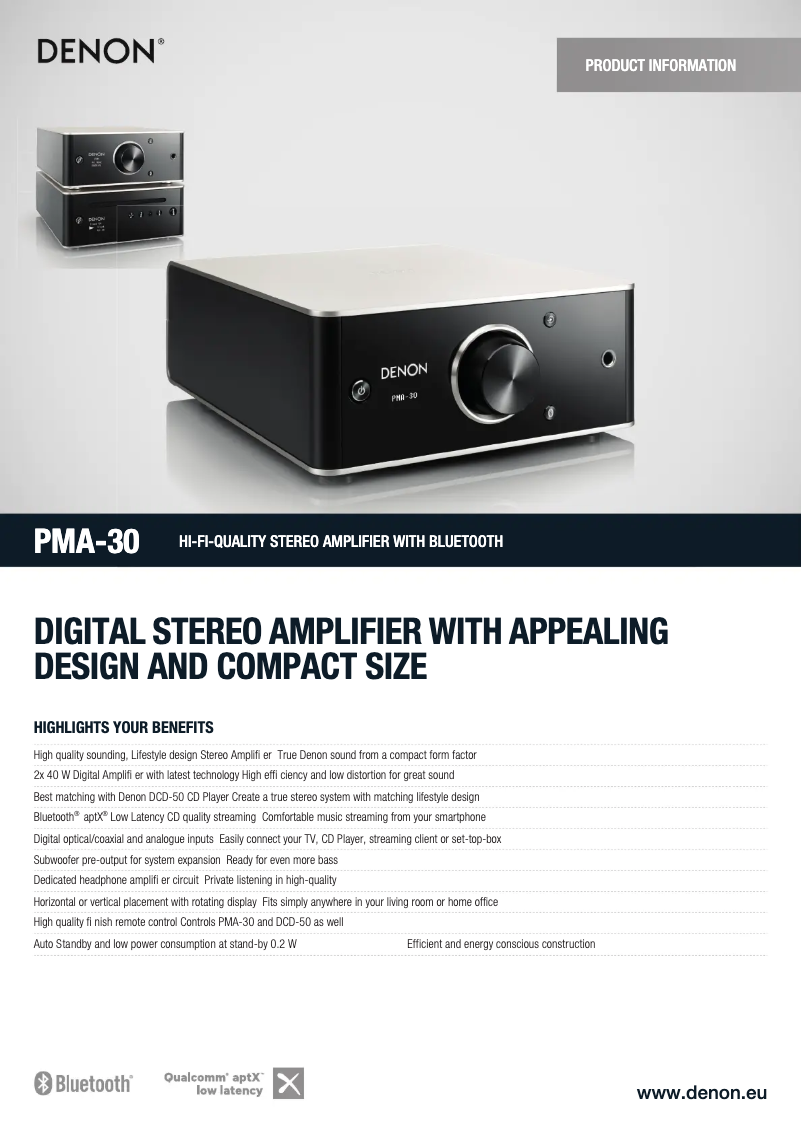 First page image of the manual for PMA-30