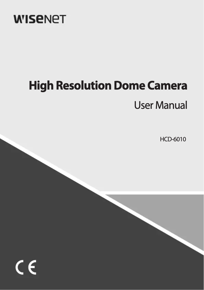 Page 1 of the manual User Manual Wisenet HCD-6010