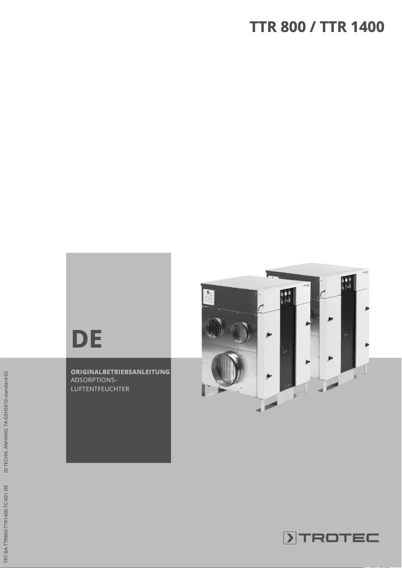 Page 1 of the manual User Manual Trotec TTR 800