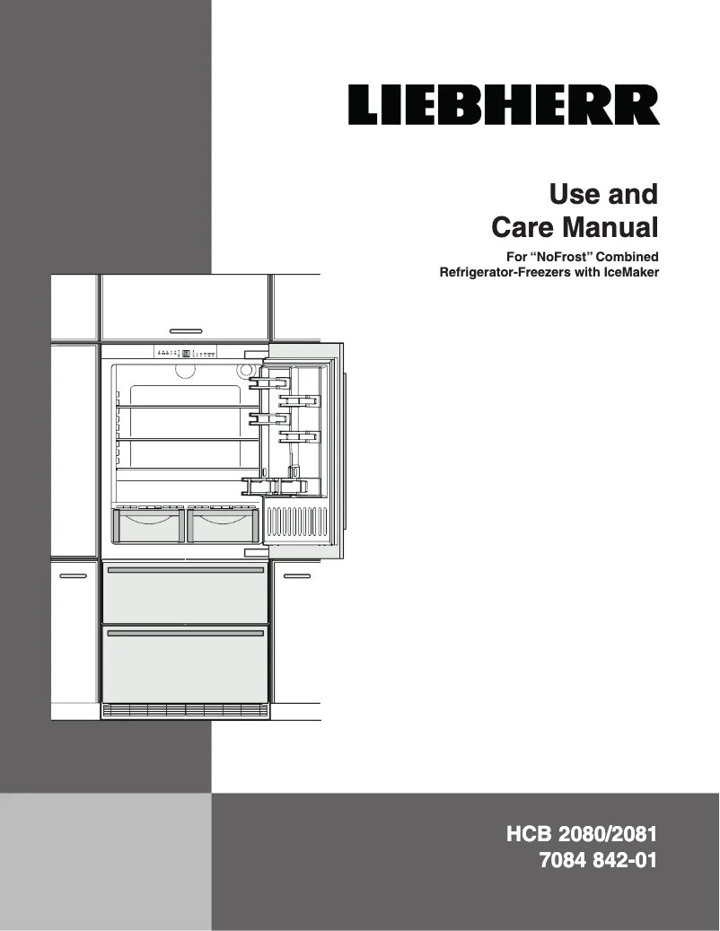 Page 1 of the manual Use and Maintenance Manual Liebherr HCB 2081