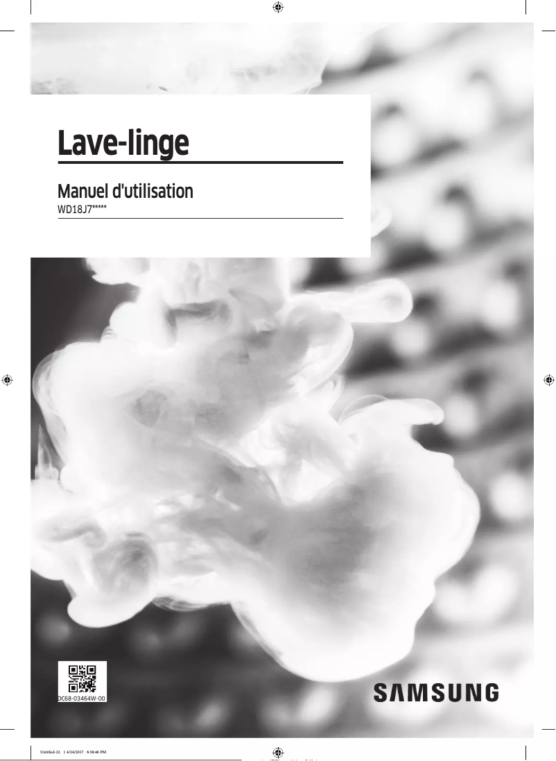 Page 1 of the manual User Manual Samsung WD18J7825KP