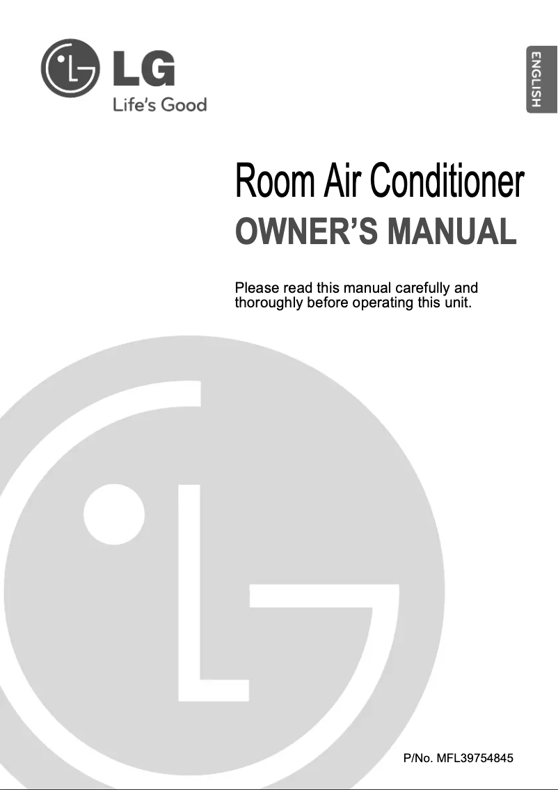 First page image of the manual for LSN30VWAB1