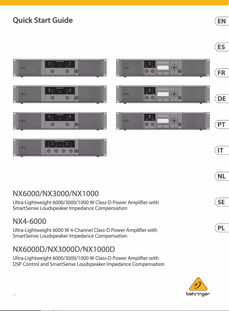 First page image of the manual for NX3000
