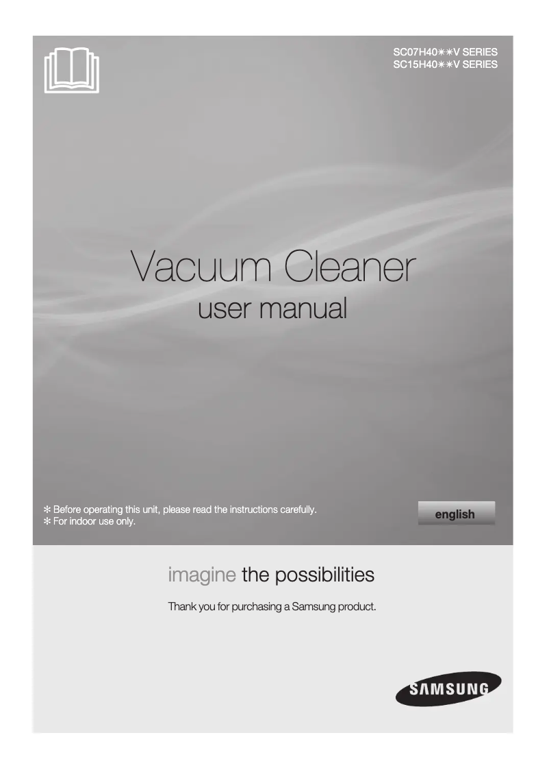 First page image of the manual for SC07H40F1V