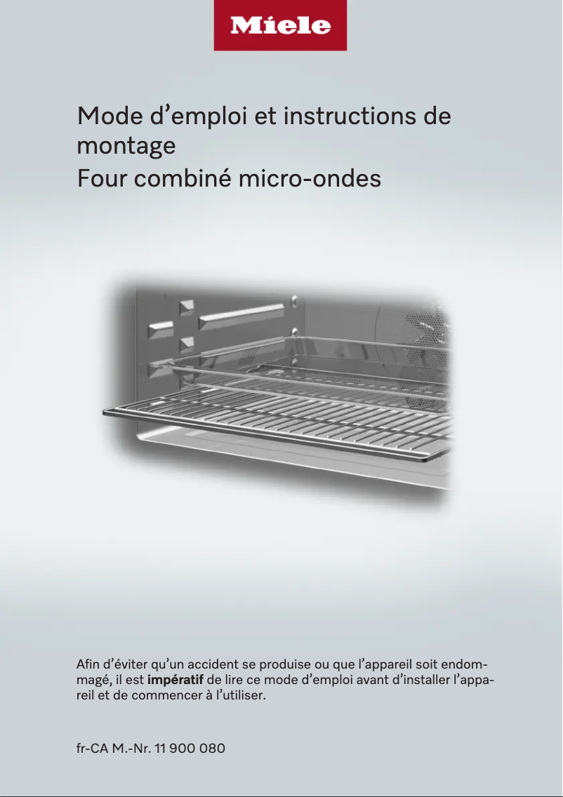 Page 1 of the manual User Manual Miele H 7670 BM