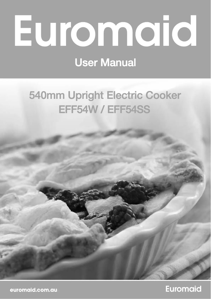 First page image of the manual for EFF54SS