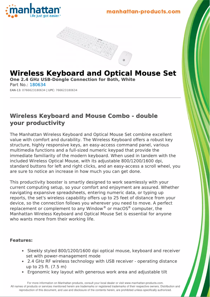 First page image of the manual for 180634