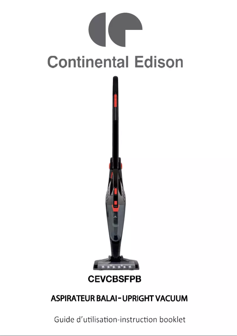 Page 1 of the manual User Manual Continental Edison CEVCBSFPB