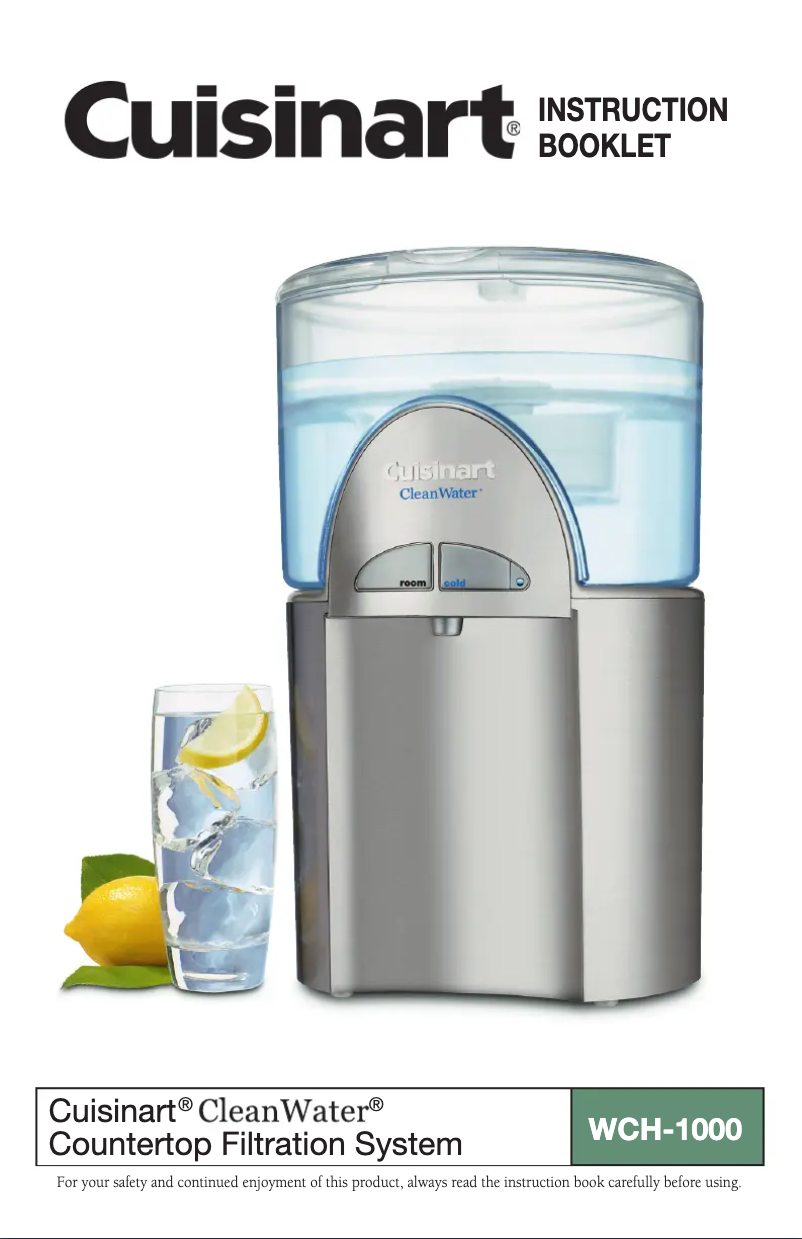 Image de la première page du manuel de l'appareil WCH-1000