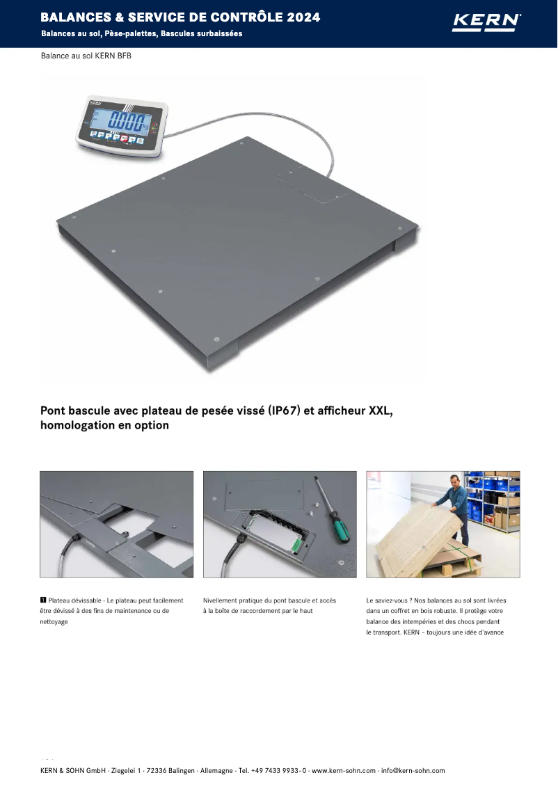 Page 1 of the manual Brochure Kern BFB 6T-3AM