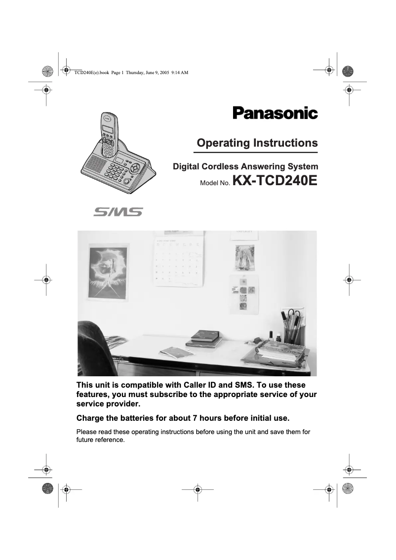 Page 1 of the manual User Manual Panasonic KX-TCD240E