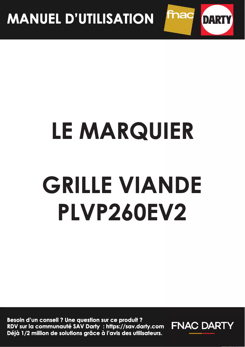 First page image of the manual for PLVP260EV2