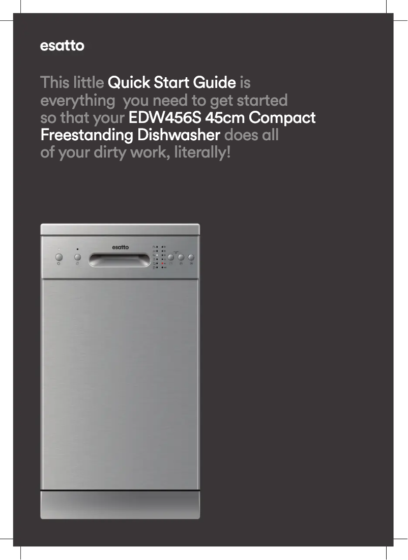 First page image of the manual for EDW456S