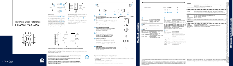 Page 1 de la notice Manuel utilisateur Lancom IAP-4G+