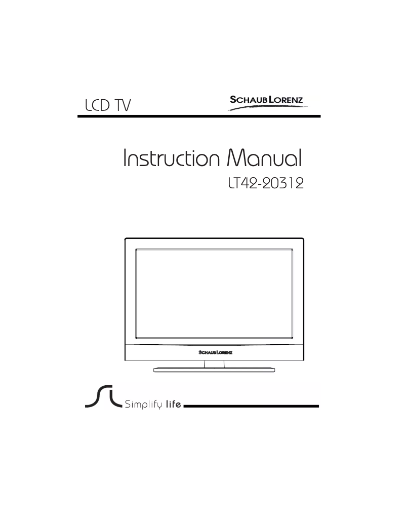 Page 1 de la notice Manuel utilisateur Schaub Lorenz LT42-20312