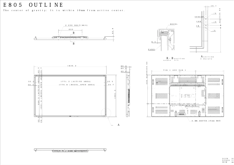 Image de la première page du manuel de l'appareil MultiSync E805