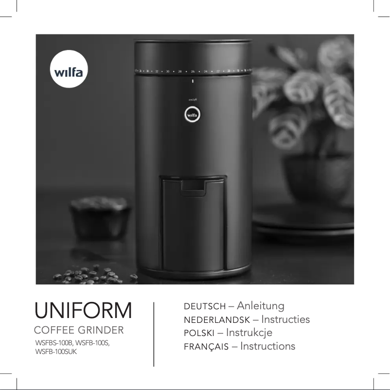 Page 1 of the manual User Manual Wilfa SVART Uniform WSFBS-100B