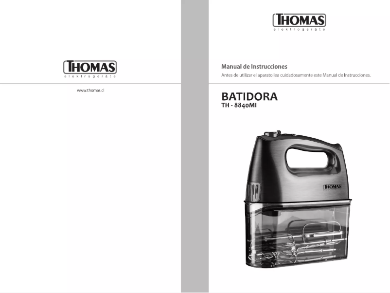 Page 1 of the manual User Manual Thomas TH-8840Mi
