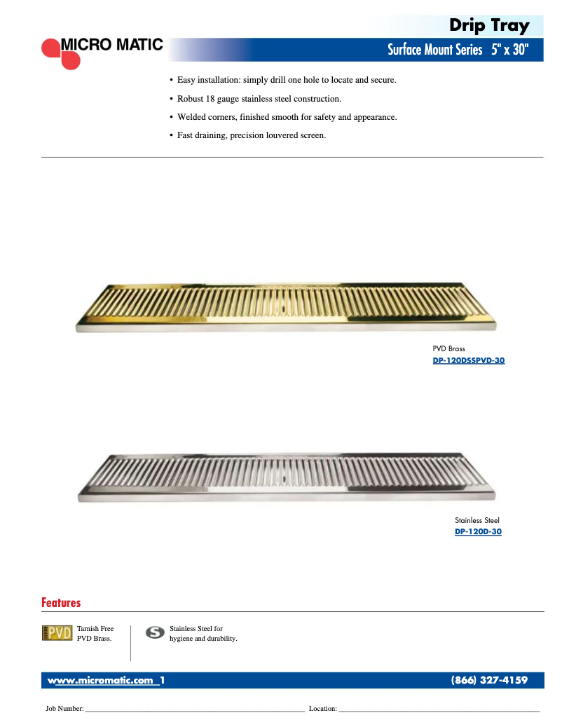 Page 1 of the manual User Manual Micro Matic DP-120D-30