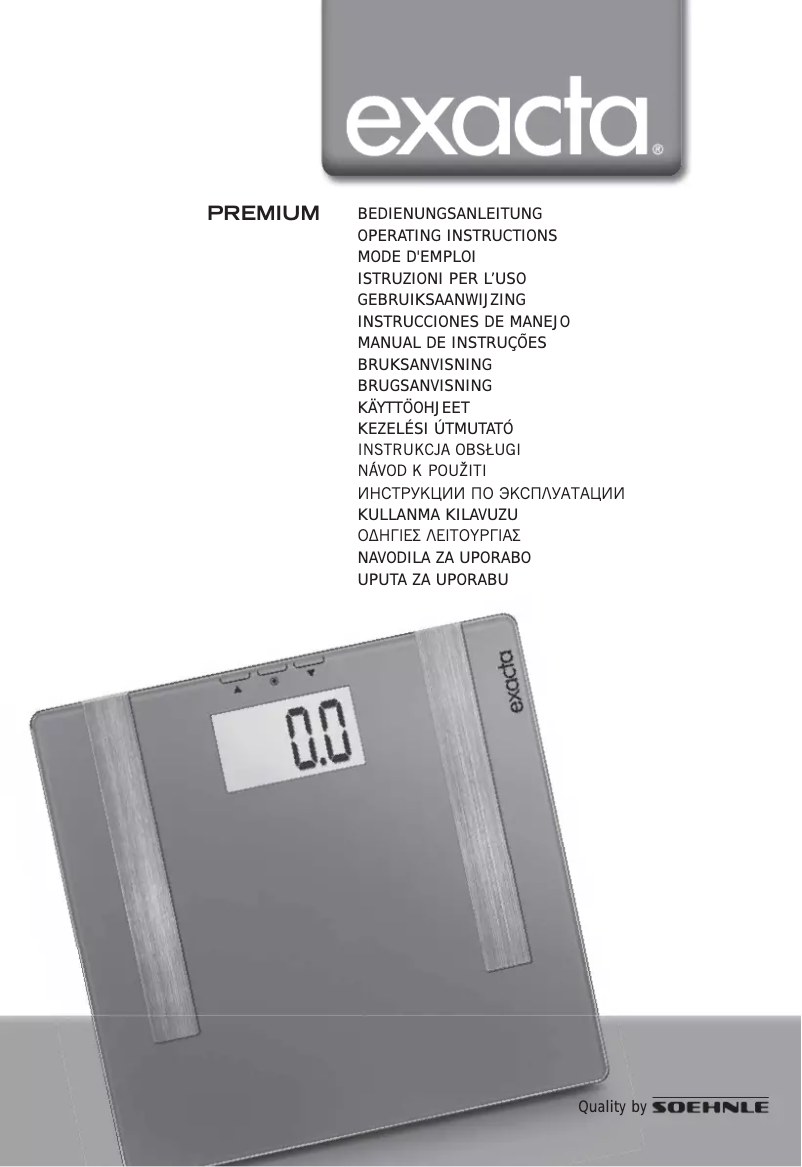 First page image of the manual for Premium