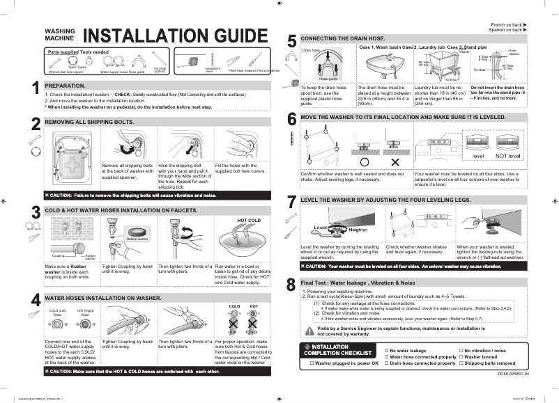 First page image of the manual for EcoBubble WF1124XBC