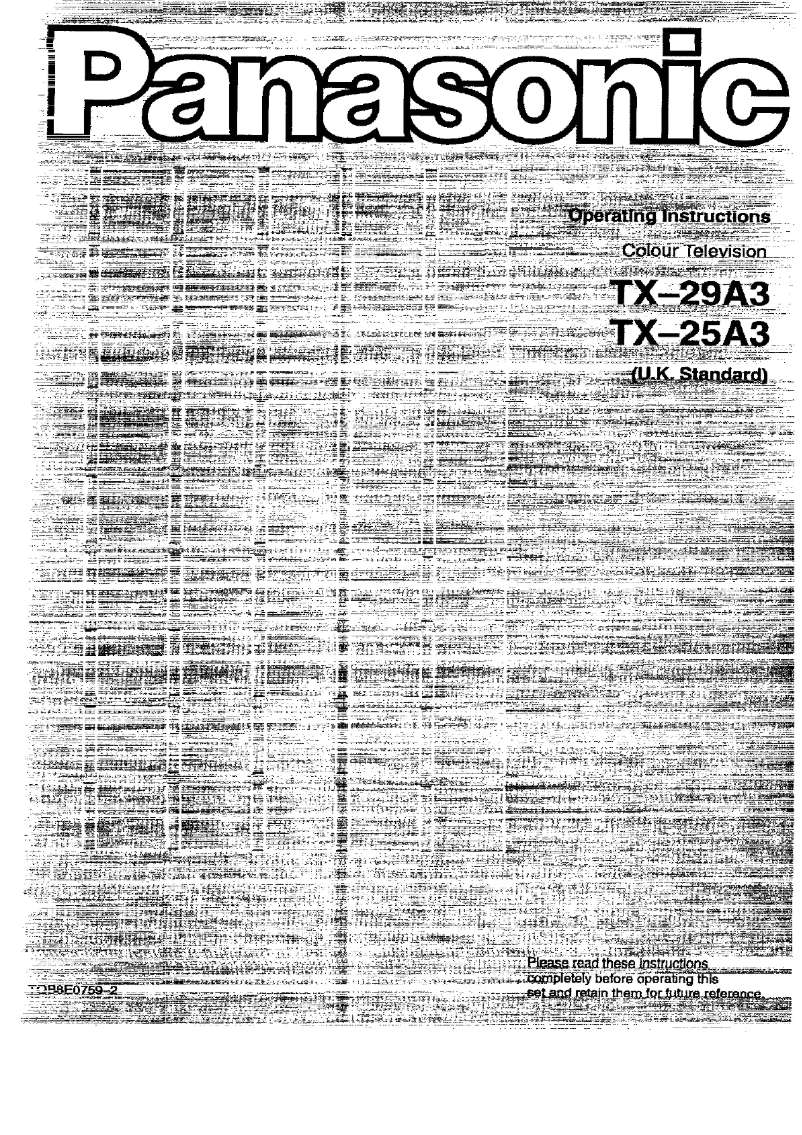 First page image of the manual for TX-29A3C