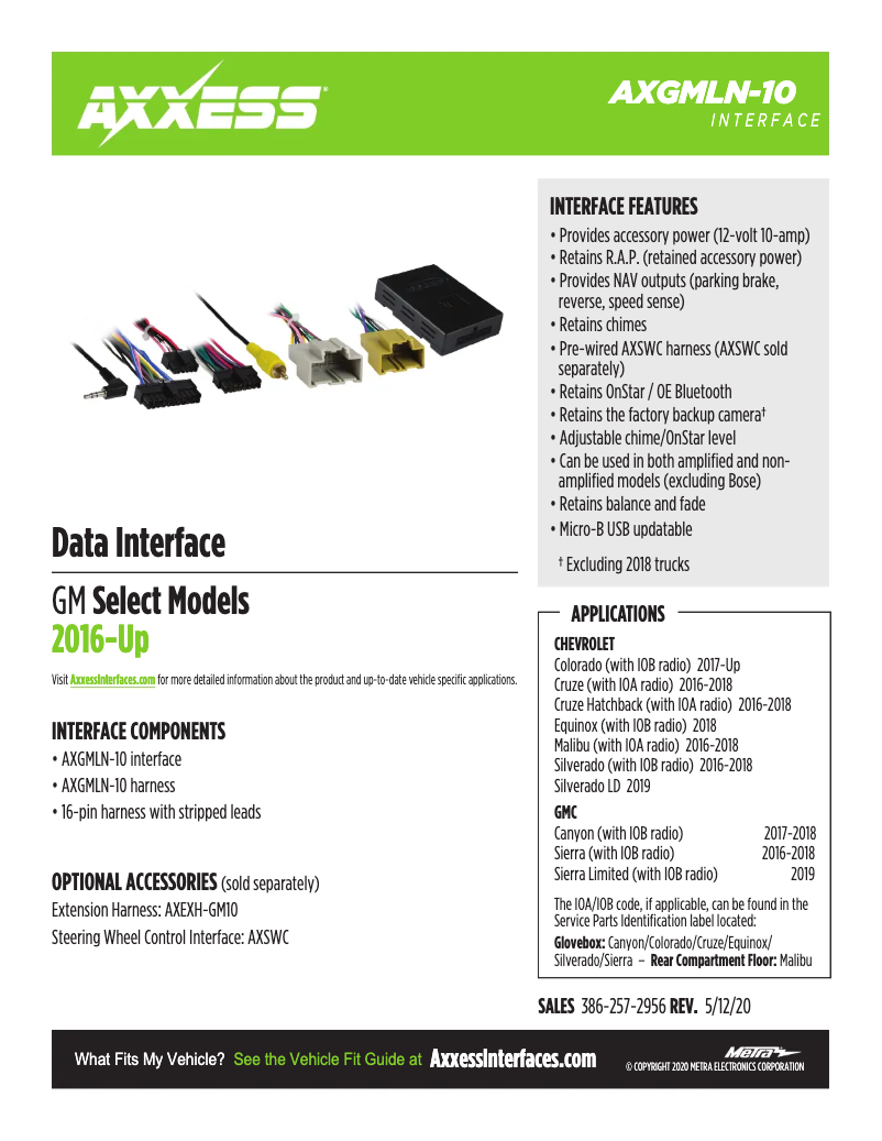 Page 1 of the manual Technical Sheet AXESS AXGMLN-10