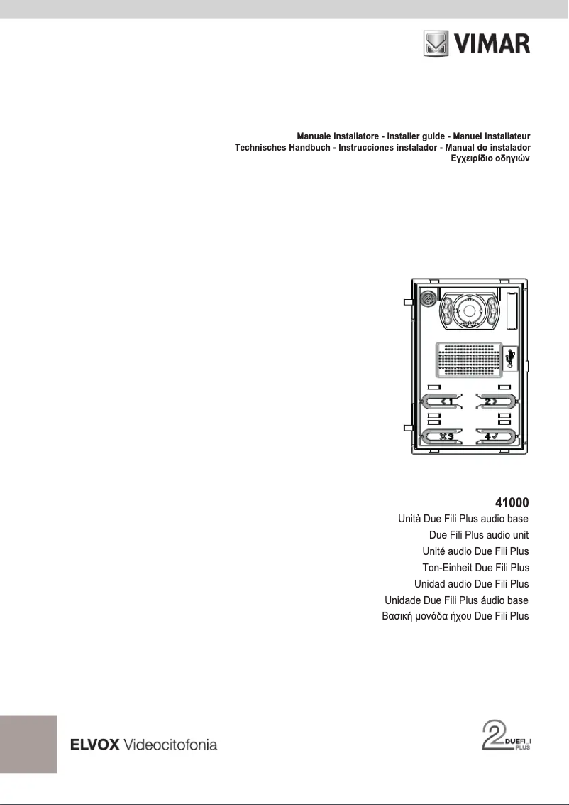 First page image of the manual for ELVOX 41000
